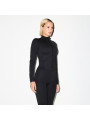 Nike x SKIMS Women's Matte Mock Neck Full Zip Jacket Obsidian - 3