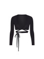 Nike x SKIMS Women's Weightless Layers Wrap Top Obsidian - 1