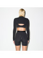 Nike x SKIMS Women's Vintage Seamless Shrug Obsidian - 4