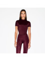 Nike x SKIMS Women's Shine Short Sleeve Mock Neck Top Currant - 2