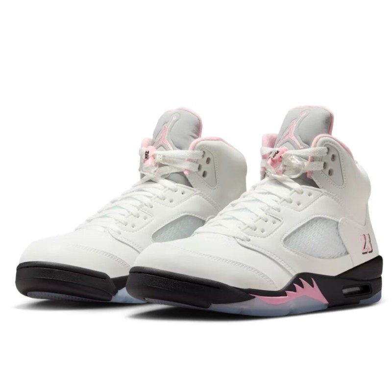 Jordan Air Jordan 5 White/Medium Soft Pink/Black