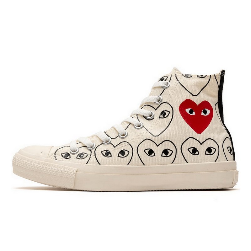 Converse Comme des Garçons White Heart Print--168304C-Limited Resell 