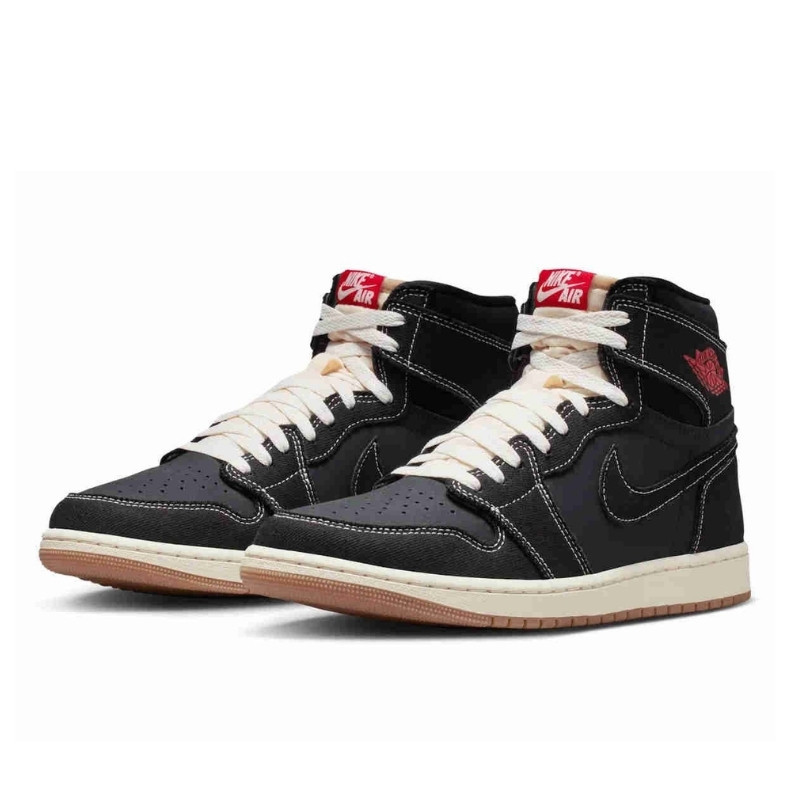 Jordan Air Jordan 1 Black/Sail/Gum Medium Brown/University Red