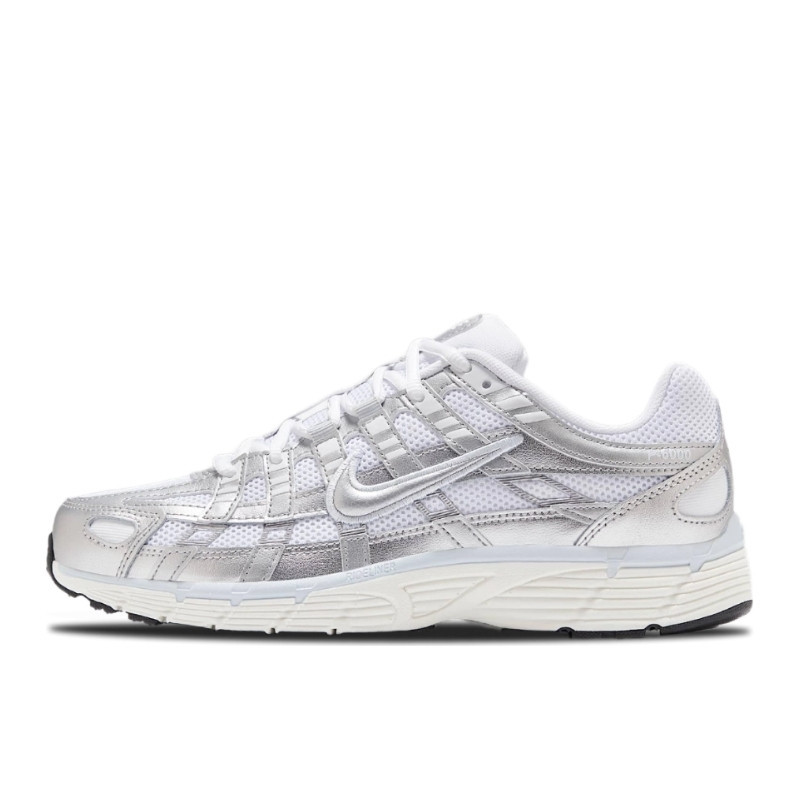 Nike P-6000 White Blue Tint Sail Metallic Silver - 1