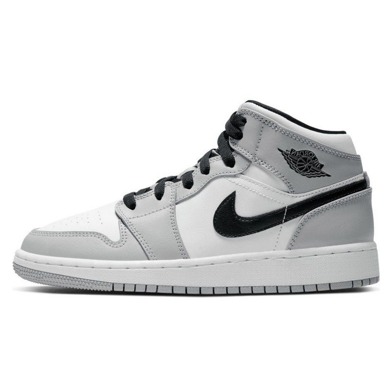 Air Jordan 1 Mid Light Smoke Grey--554725-092-Limited Resell 