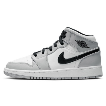 Air Jordan 1 Mid Light Smoke Grey--554725-092-Limited Resell 