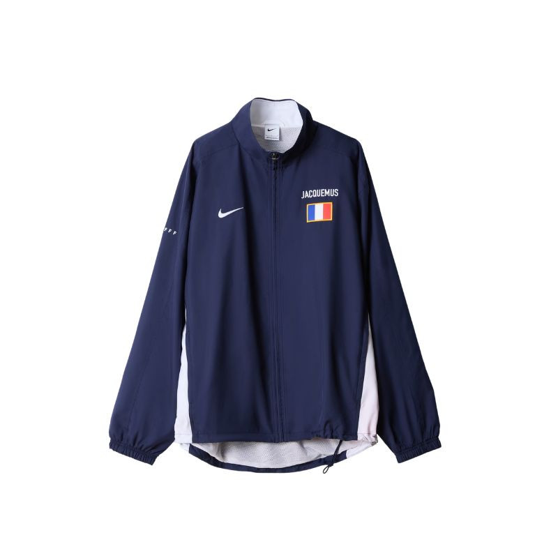 Tmavě modrá tepláková bunda Nike x Jacquemus x France - 1