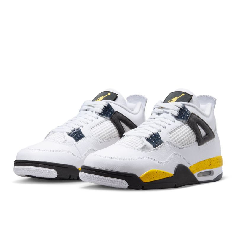 Jordan Air Jordan 4 White/Tour Yellow/Dark Blue Grey/Black