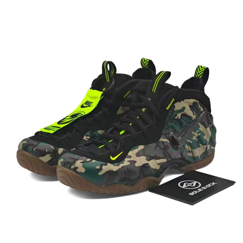 Nike Air Foamposite Pro Army Black/Black/Voltage Green/Gum Dark Brown