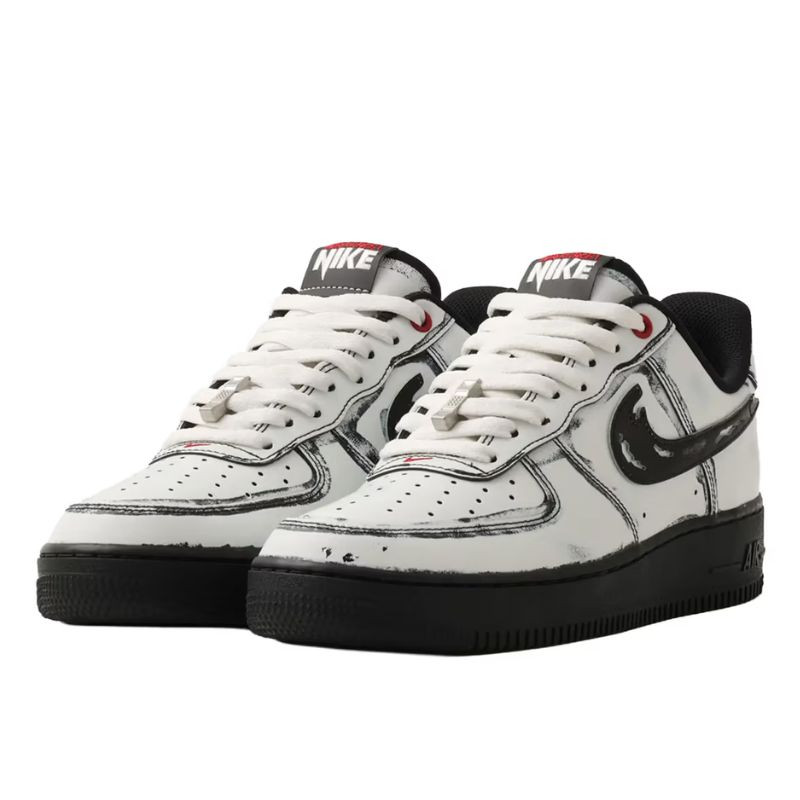 Nike Air Force 1 Summit White/Metallic Silver/Black/Gym Red/Metallic Cool Grey