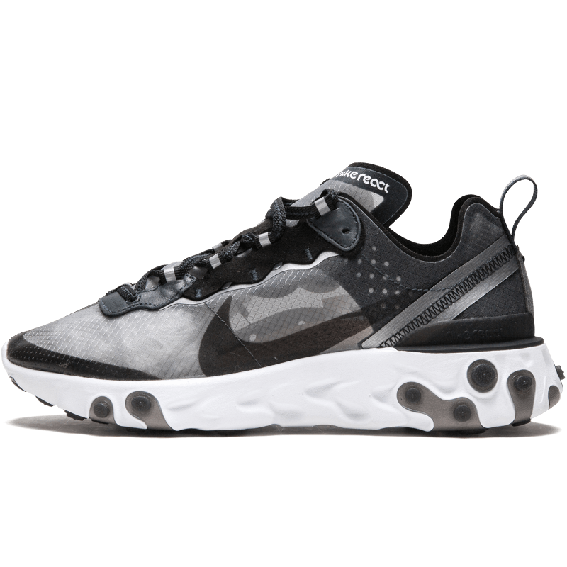 Nike React Element 87 Anthracite, vue de côté