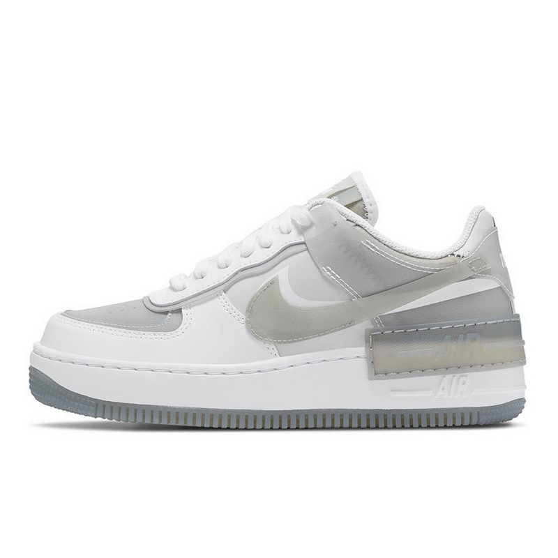 Nike Air Force 1 Shadow SE White Particle Grey, vue de côté