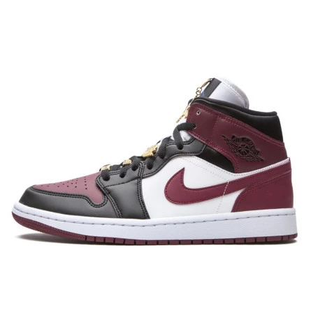 Air Jordan 1 Mid Gold Pendants Beetroot--CZ4385-016-Limited Resell 