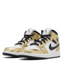 Air Jordan 1 Mid Metallic Gold Black White--DC1420-700-Limited Resell 