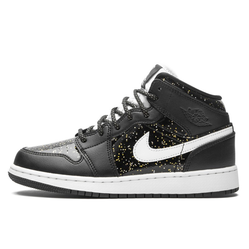 Air Jordan 1 Mid Black Speckle--AV5174-001-Limited Resell 