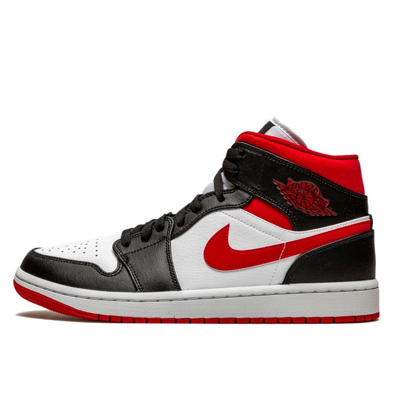 Air Jordan 1 Mid Gym Red Black White--554724-122-Limited Resell 