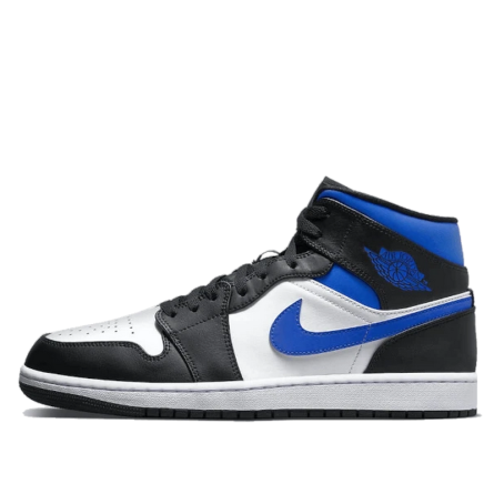 Air Jordan 1 Mid White Black Royal - 1