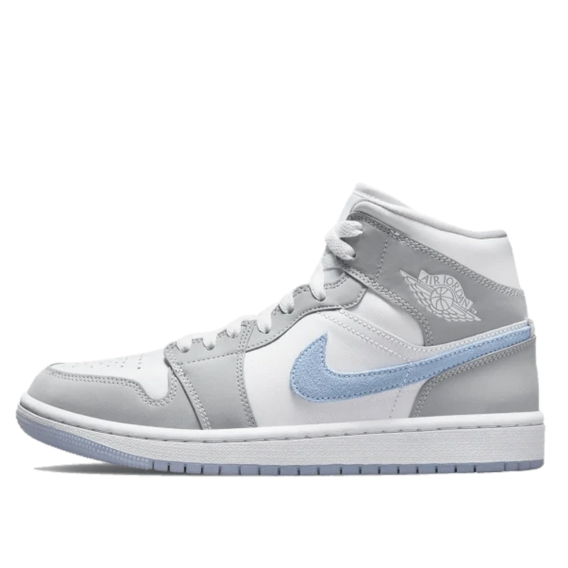 Air Jordan 1 Mid Wolf Grey Blue Aluminum - 1