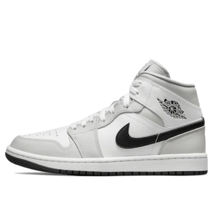 Air Jordan 1 Mid White Light Smoke Grey - 1