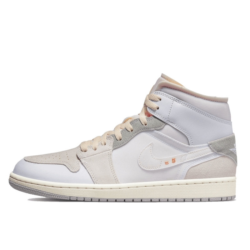 Air Jordan 1 Mid SE Craft Inside Out White Grey - 1