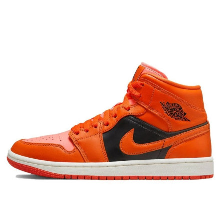 Air Jordan 1 Mid Orange Black - 1