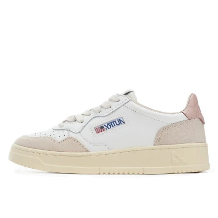 Autry Low Suede White Pink...